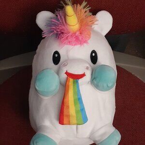 Fiesta TECHNI PUKING WHITE UNICORN Squishable 10" Soft Rainbow Animal TOO CUTE!!